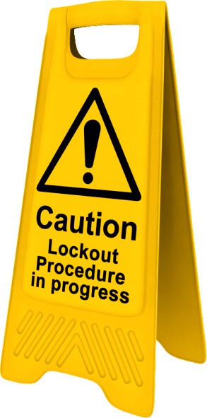 Cleaning Stand - Caution Lockout Procedure In Progress