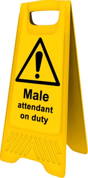 Cleaning Stand - Male Attendant On Duty