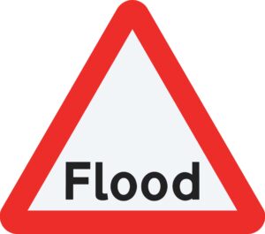 Flood Metal Sign, 750mm Triangle